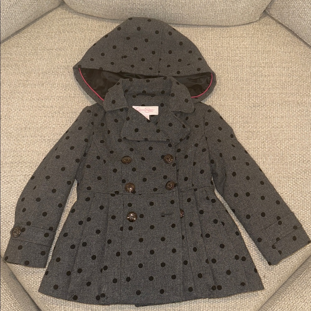 Jessica Simpson girl’s polka dot dress coat.